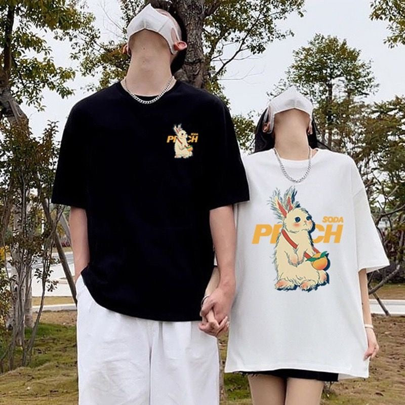 双面印花的短袖T-shirt