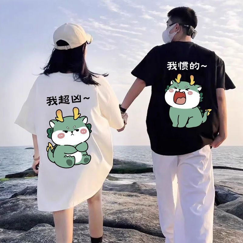 双面印花的短袖T-shirt